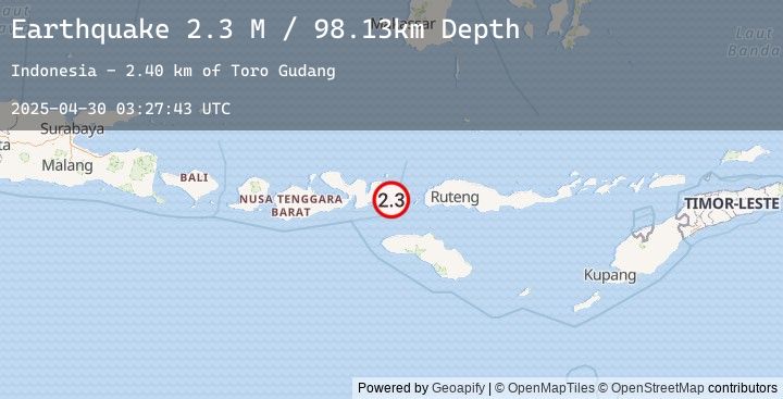 Map of Flores Region, Indonesia