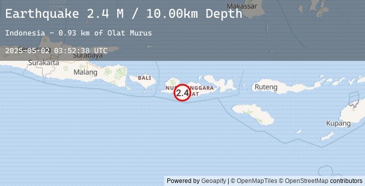 Map of Sumbawa Region, Indonesia