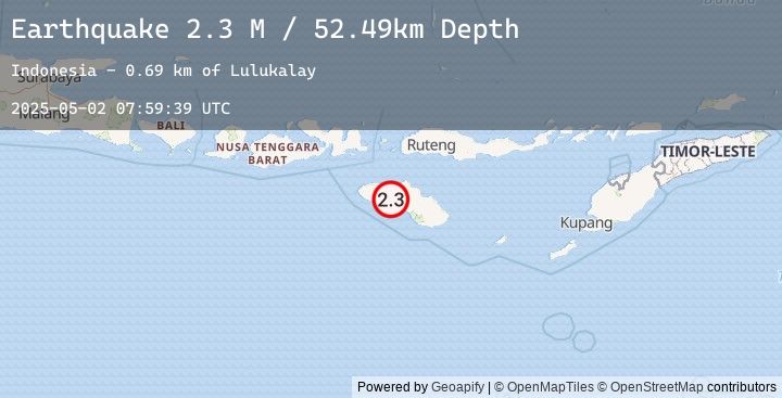 Map of Sumba Region, Indonesia