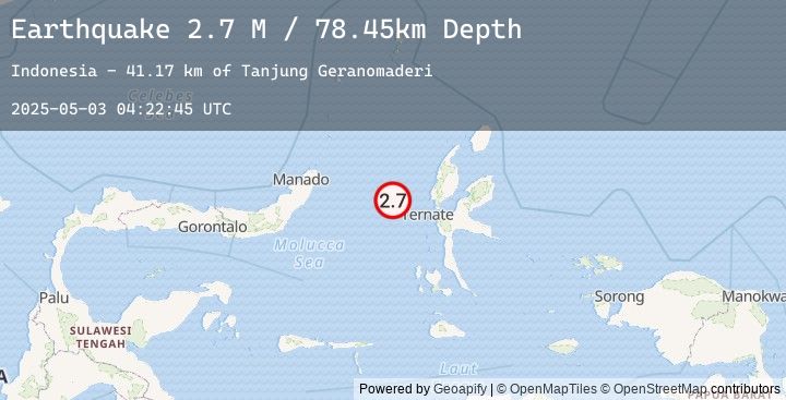 Map of Northern Molucca Sea