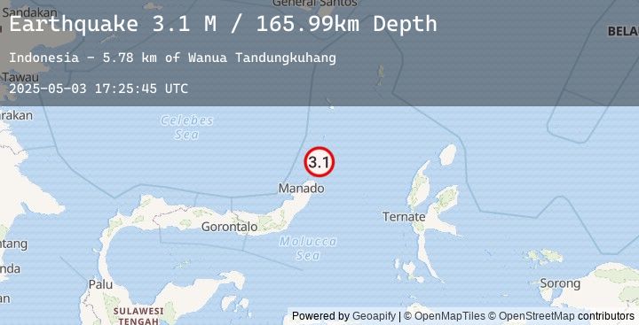 Map of Talaud Islands, Indonesia