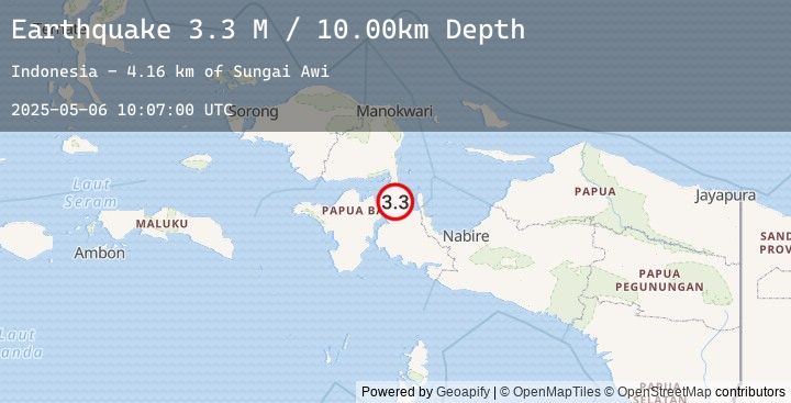Map of West Papua Region, Indonesia