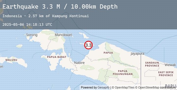 Map of West Papua Region, Indonesia