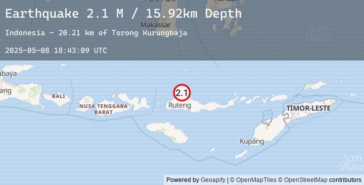 Map of Flores Region, Indonesia