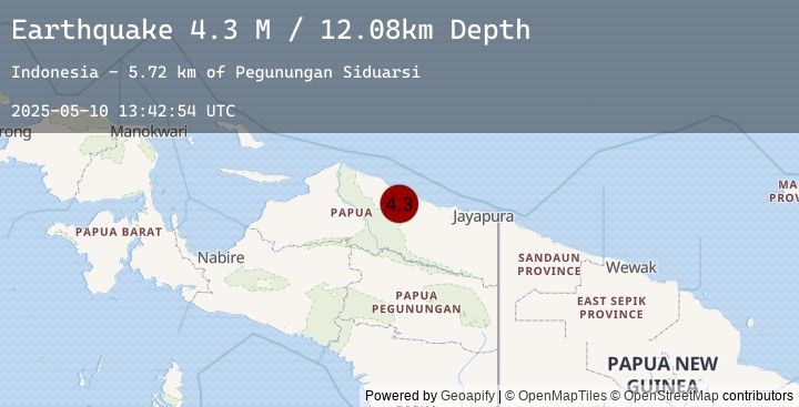Map of Near North Coast of West Papua