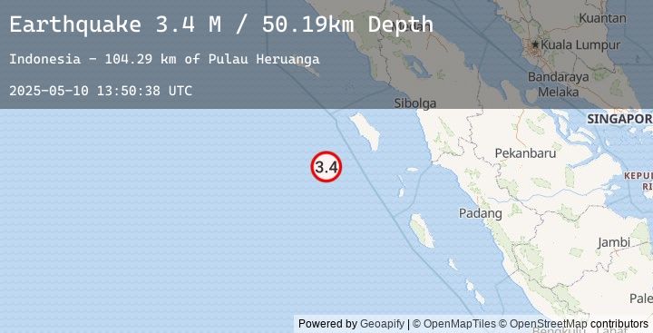 Map of Off West Coast of Northern Sumatra