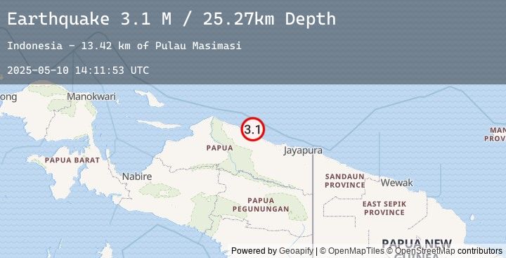 Map of Near North Coast of West Papua