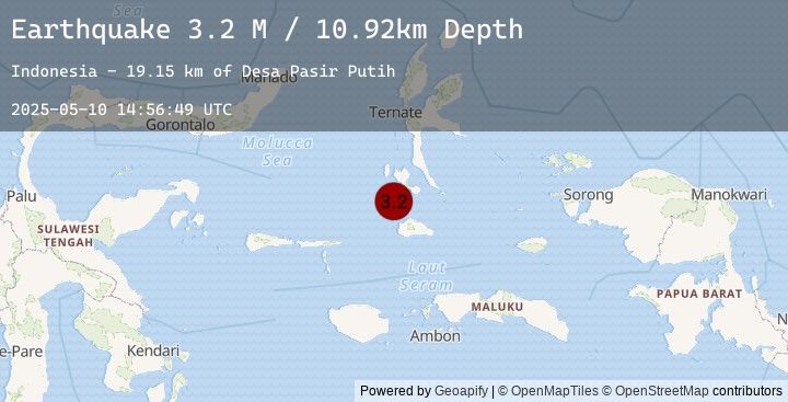 Map of Halmahera, Indonesia