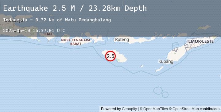 Map of Sumba Region, Indonesia