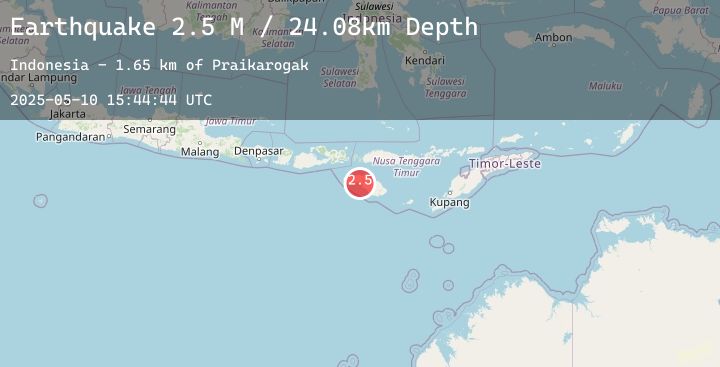 Map of Sumba Region, Indonesia