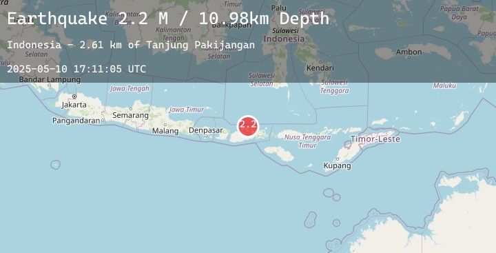 Map of Sumbawa Region, Indonesia