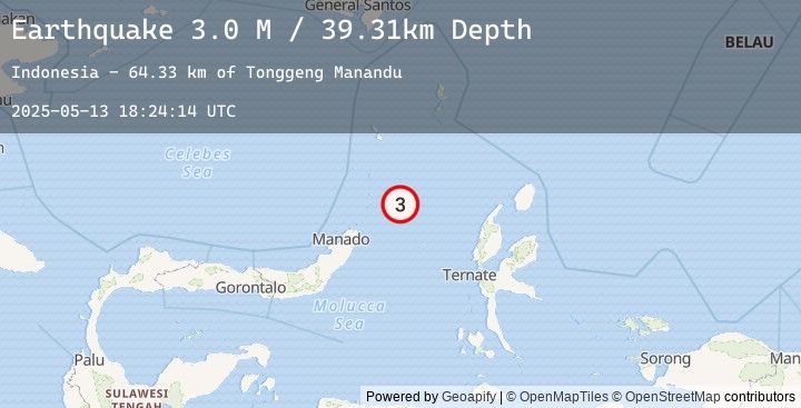 Map of Northern Molucca Sea