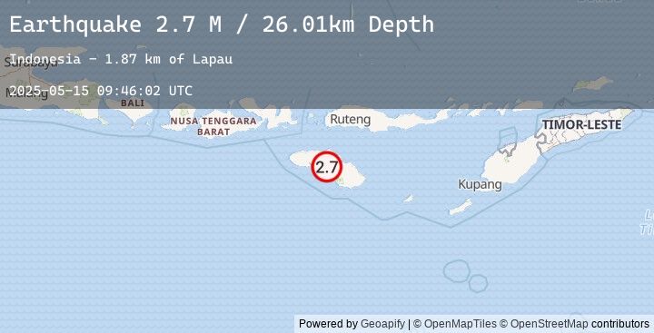 Map of Sumba Region, Indonesia