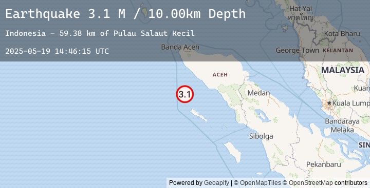 Map of Off West Coast of Northern Sumatra
