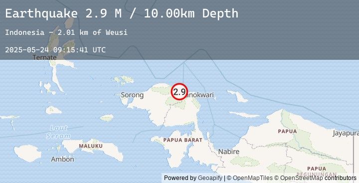 Map of West Papua Region, Indonesia
