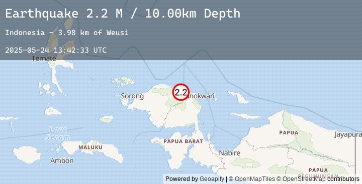 Map of West Papua Region, Indonesia