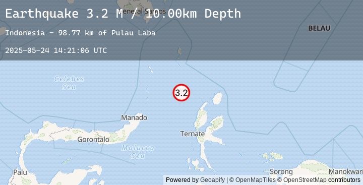 Map of Northern Molucca Sea