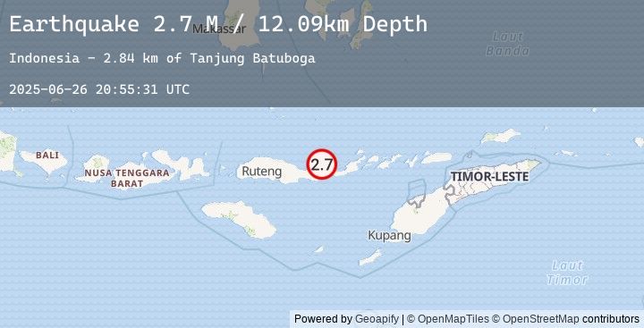 Map of Flores Region, Indonesia
