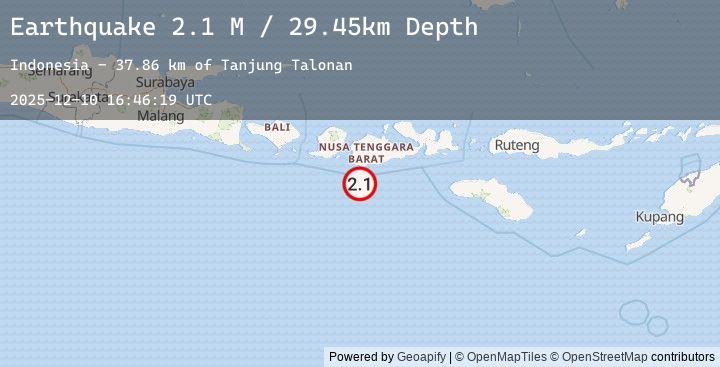 Map of Sumbawa Region, Indonesia