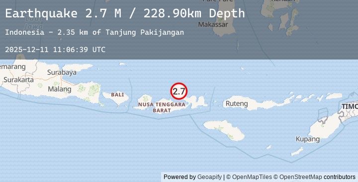 Map of Sumbawa Region, Indonesia