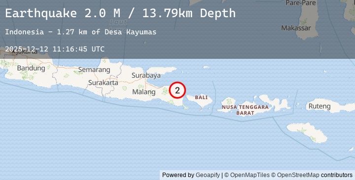 Map of Bali Sea