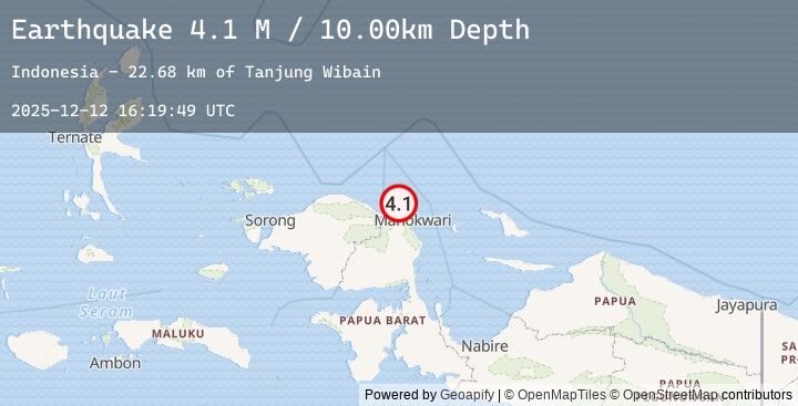 Map of West Papua Region, Indonesia