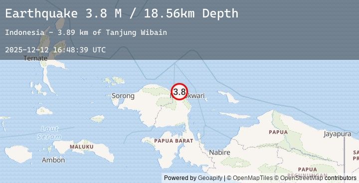 Map of West Papua Region, Indonesia