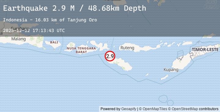 Map of Sumba Region, Indonesia