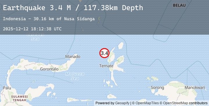 Map of Halmahera, Indonesia