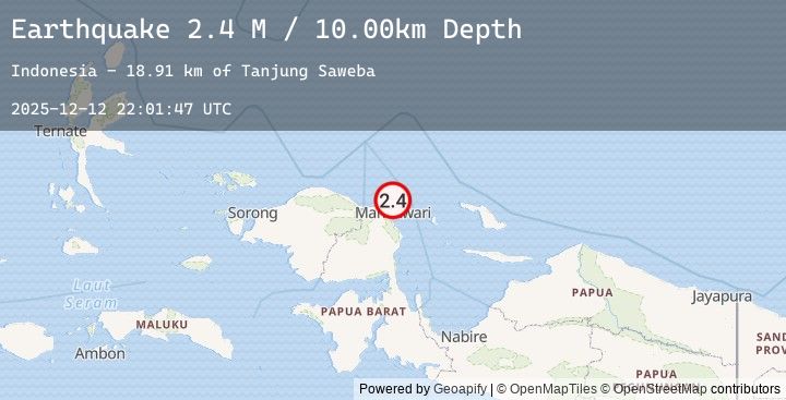 Map of West Papua Region, Indonesia