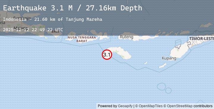 Map of Sumba Region, Indonesia