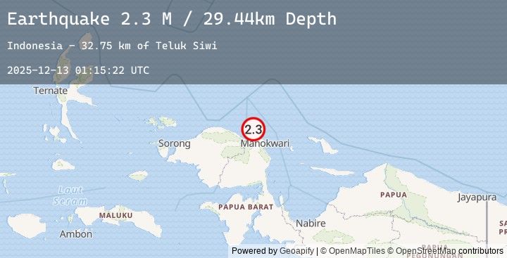 Map of West Papua Region, Indonesia