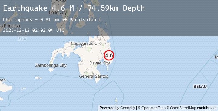 Map of Mindanao, Philippines