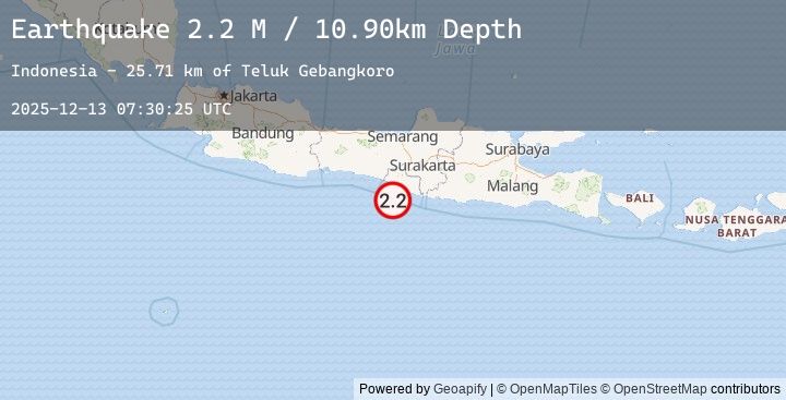 Map of Java, Indonesia