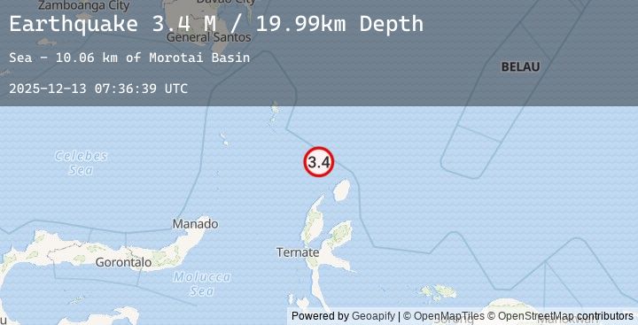 Map of Talaud Islands, Indonesia