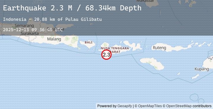 Map of Sumbawa Region, Indonesia