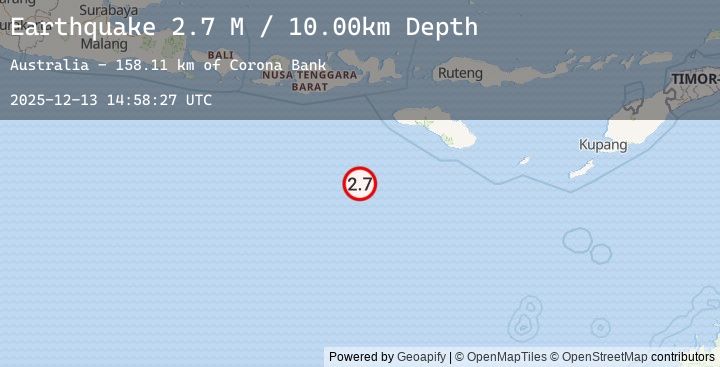 Map of South of Sumbawa, Indonesia