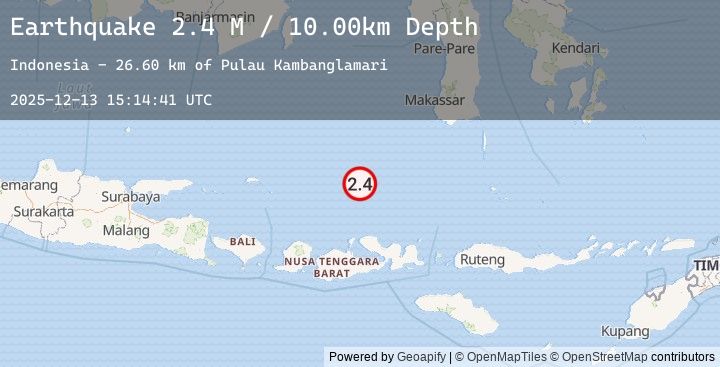 Map of Bali Sea