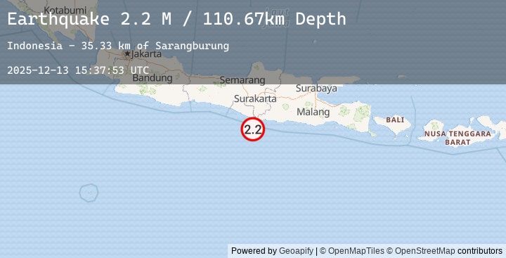 Map of Java, Indonesia