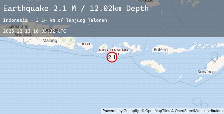 Map of Sumbawa Region, Indonesia