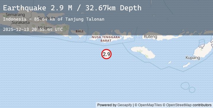 Map of Sumbawa Region, Indonesia