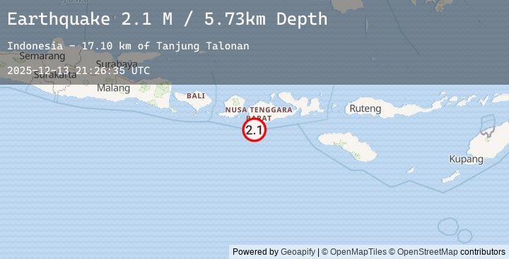 Map of Sumbawa Region, Indonesia