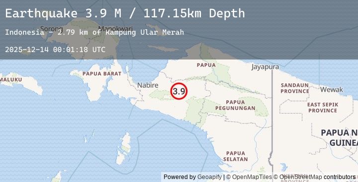 Map of West Papua, Indonesia