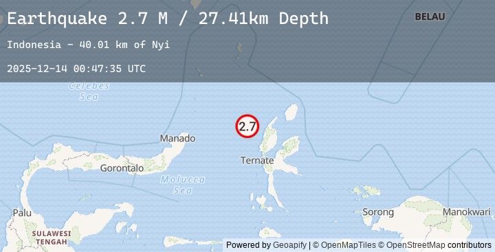 Map of Halmahera, Indonesia