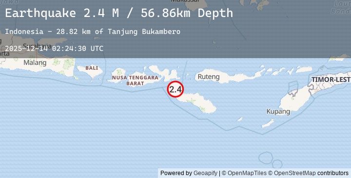Map of Sumba Region, Indonesia