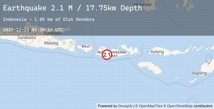 Map of Sumbawa Region, Indonesia