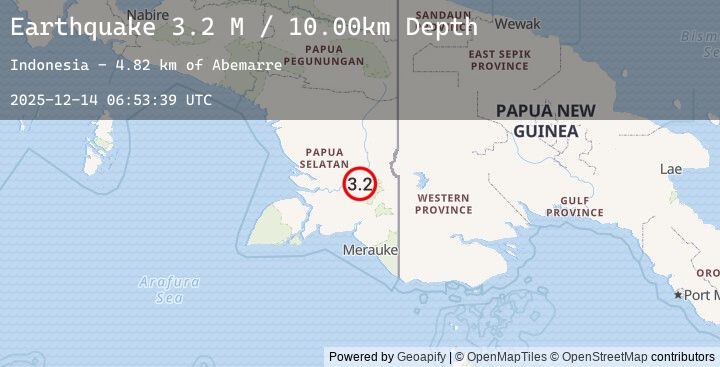 Map of West Papua, Indonesia
