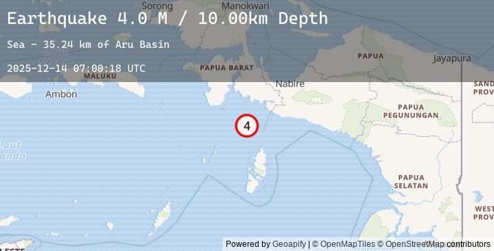 Map of West Papua Region, Indonesia