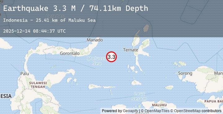 Map of Northern Molucca Sea
