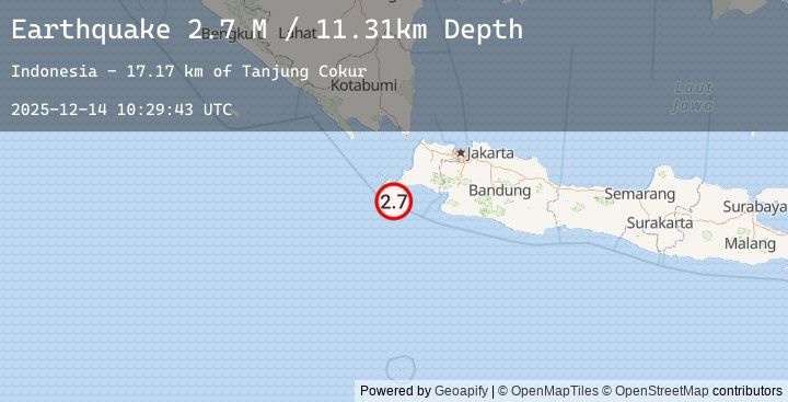 Map of Java, Indonesia